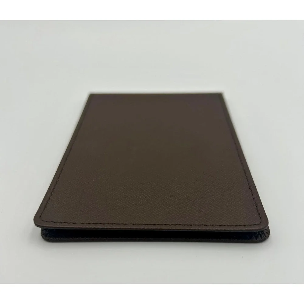 Louis Vuitton Taiga Leather Bifold ID Card Holder Brown Wallet with COA